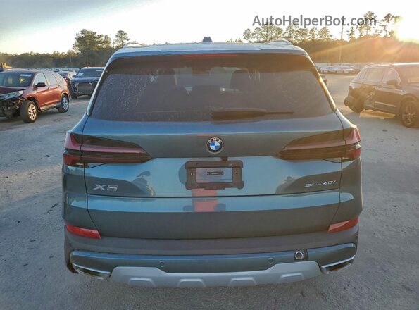 5UX13EU00R9V51734 2024 BMW X5 Teal Rear view