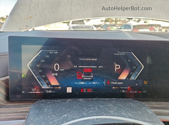 5UX13EU09R9U69324 2024 BMW X5 Gray ხელსაწყოთა პანელის ხედი