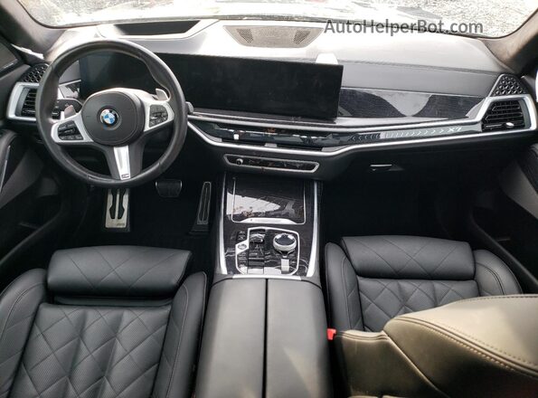 5UX23EM01P9P90503 2023 BMW X7 Black წინა პანელის ხედი