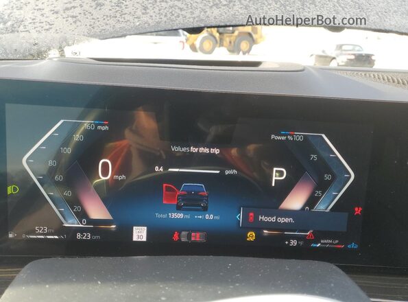 5UX23EU00R9V81496 2024 BMW X5 Blue Instrument cluster view