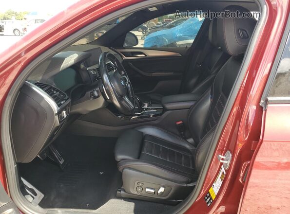 5UX2V1C03L9D42099 2020 BMW X4 Red Вид салону спереду
