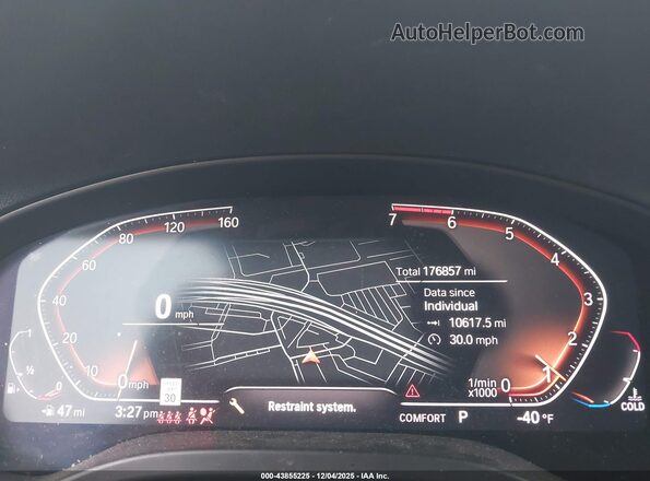 5UX2V1C03LLE67431 2020 BMW X4 Синий Вид задних сидений