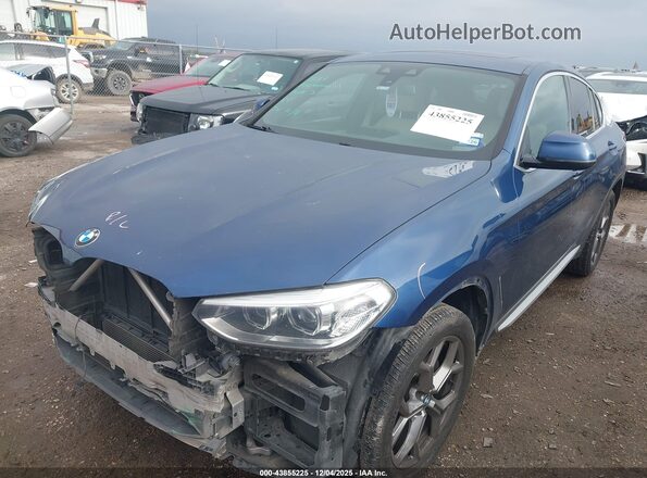 5UX2V1C03LLE67431 2020 BMW X4 Синий Передняя левая четверть