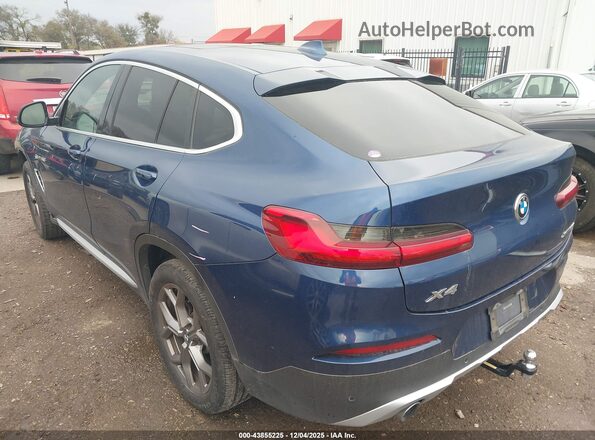5UX2V1C03LLE67431 2020 BMW X4 Синий Задняя левая четверть