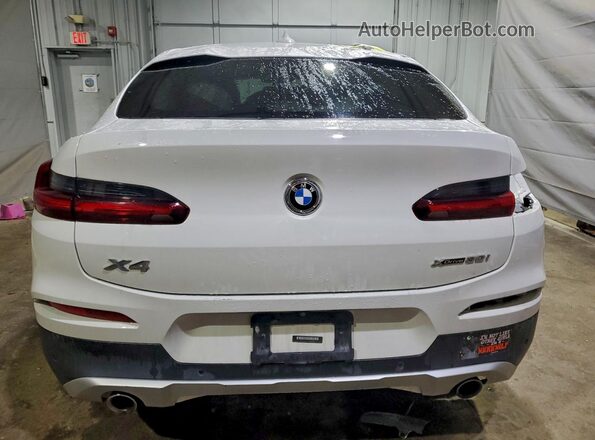 5UX2V1C04L9B74084 2020 BMW X4 White Հետևի տեսք