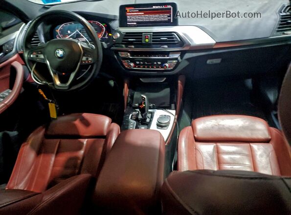 5UX2V1C04L9B74084 2020 BMW X4 White Առջևի վահանակի տեսք