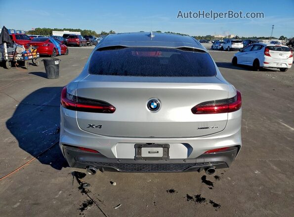 5UX2V1C09L9B77336 2020 BMW X4 Silver Հետևի տեսք