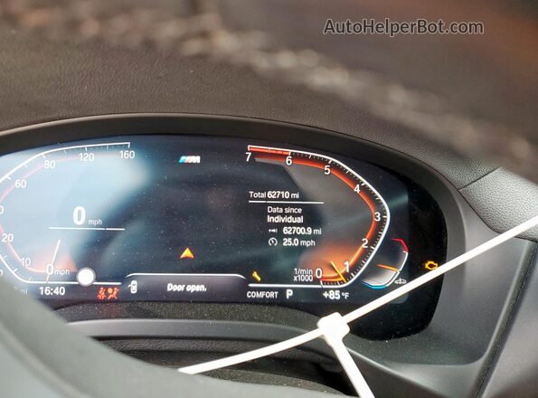 5UX2V1C0XM9G42532 2021 BMW X4 White Вид щитка приладів