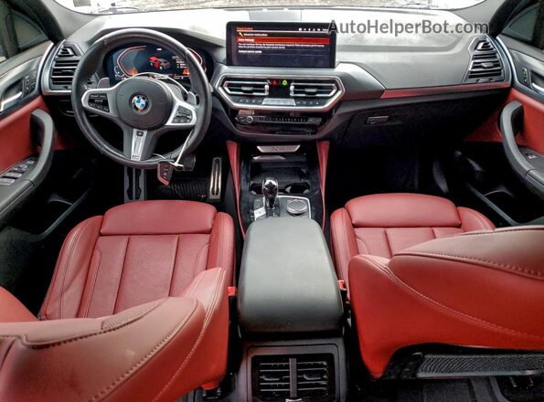 5UX33DT01P9T04319 2023 BMW X4 White Dashboard view