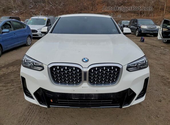 5UX33DT01P9T04319 2023 BMW X4 White Front view