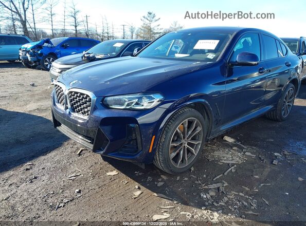 5UX33DT07R9X51868 2024 BMW X4 Blue Vista tres cuartos delantera izquierda
