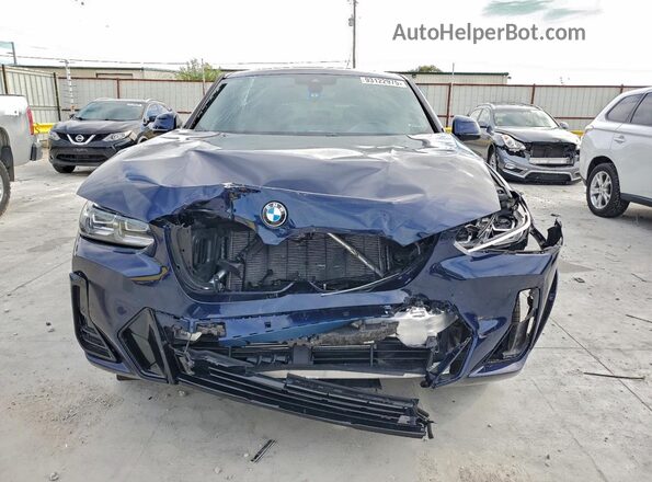 5UX33DT08N9L26010 2022 BMW X4 Blue Вид спереду