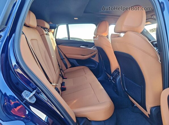 5UX33DT08S9118141 2025 BMW X4 Blue Rear seats view