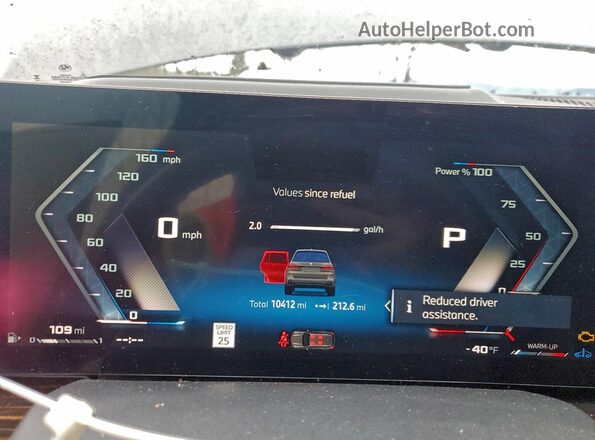 5UX33EM02S9W30109 2025 BMW X7 Gray Vista del cuadro de instrumentos