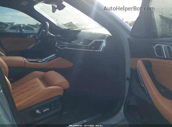 5UX33EX07R9U86403 2024 BMW X6 Gray Widok wnętrza z przodu