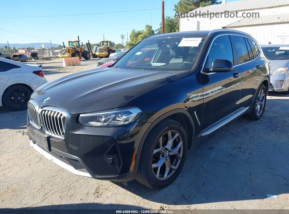 5UX43DP02N9J97616 2022 BMW X3 Black Front left