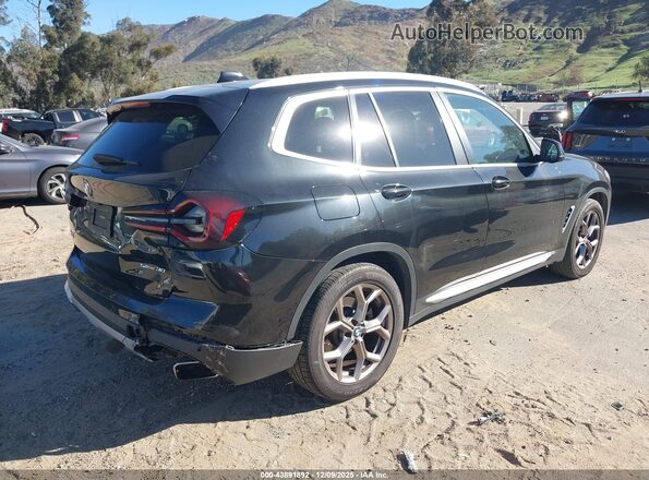 5UX43DP02N9J97616 2022 BMW X3 Black Rear right