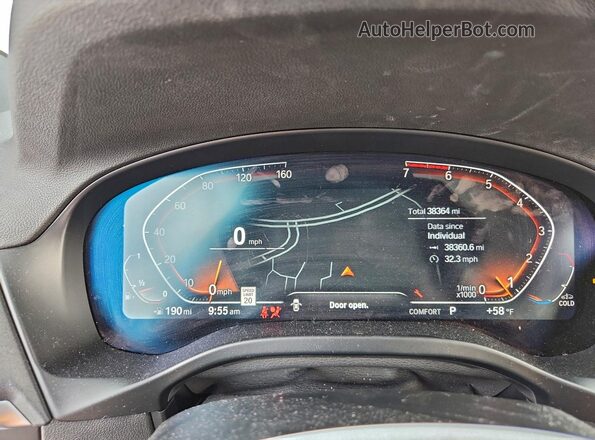 5UX43DP06P9P10157 2023 BMW X3 Black Widok zestawu wskaźników