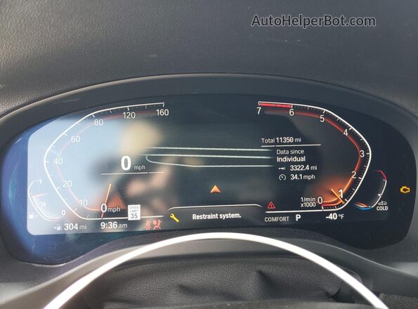 5UX43DP08R9U07402 2024 BMW X3 Черный Вид щитка приборов