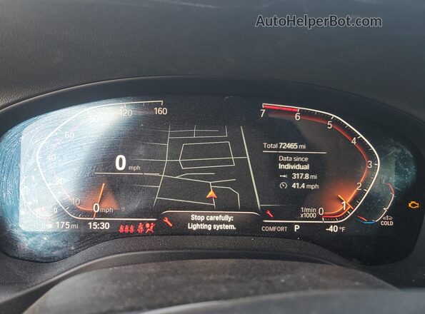5UX43DP0XP9N72655 2023 BMW X3 Charcoal Вид щитка приладів