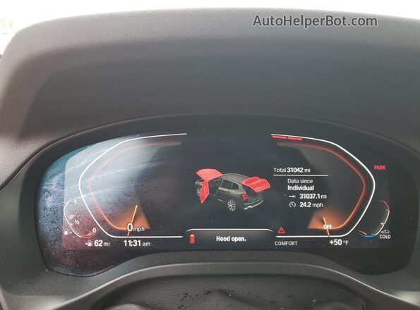 5UX43DP0XP9P62150 2023 BMW X3 White Вид щитка приладів