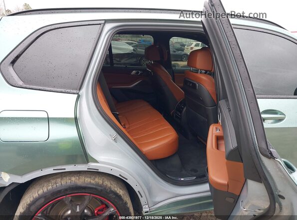 5UX43EU06S9X38673 2025 BMW X5 Green Vista de la etiqueta del VIN