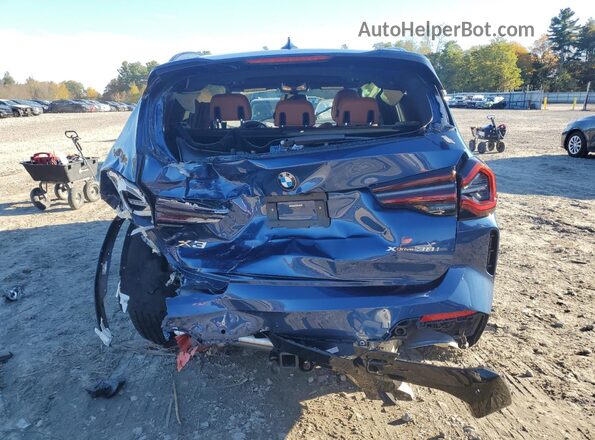5UX53DP00P9T00071 2023 BMW X3 Blue Rear view