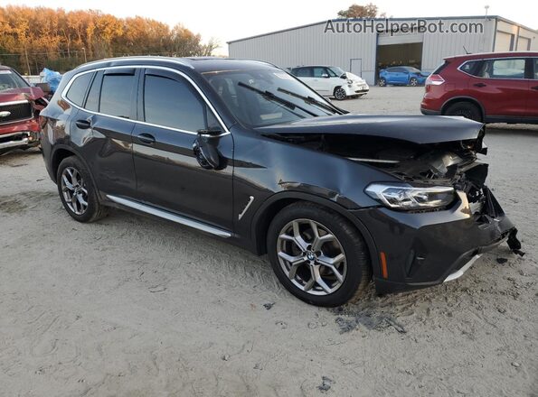 5UX53DP01N9J98552 2022 BMW X3 Черный Передняя правая четверть
