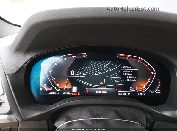 5UX53DP05R9V49548 2024 BMW X3 Blue უკანა სავარძლების ხედი