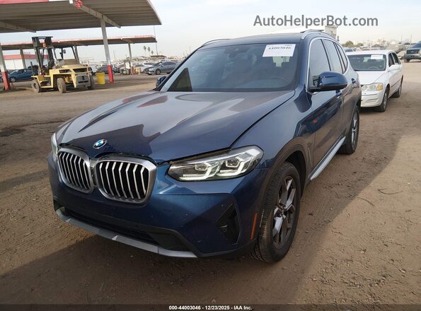 5UX53DP05R9V49548 2024 BMW X3 Blue წინა ხედი