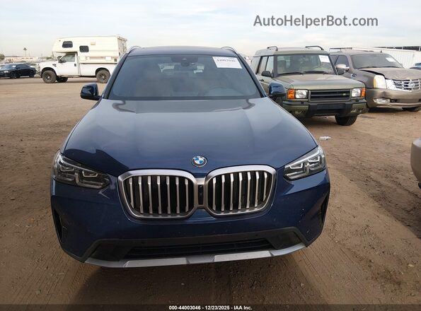 5UX53DP05R9V49548 2024 BMW X3 Blue წინა პანელის ხედი
