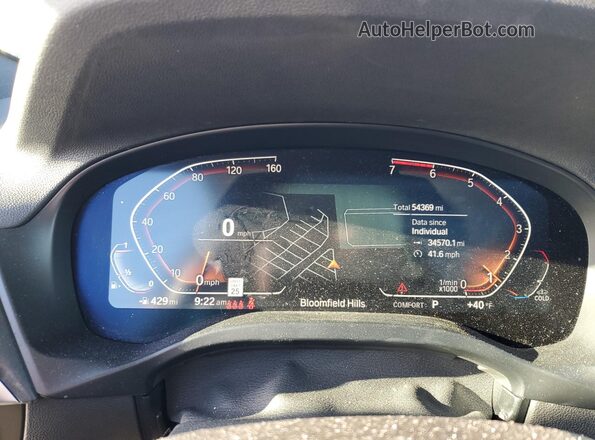 5UX53DP07P9P22175 2023 BMW X3 Black Vista del cuadro de instrumentos