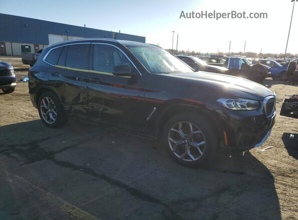 5UX53DP07P9P22175 2023 BMW X3 Black Delantero derecho