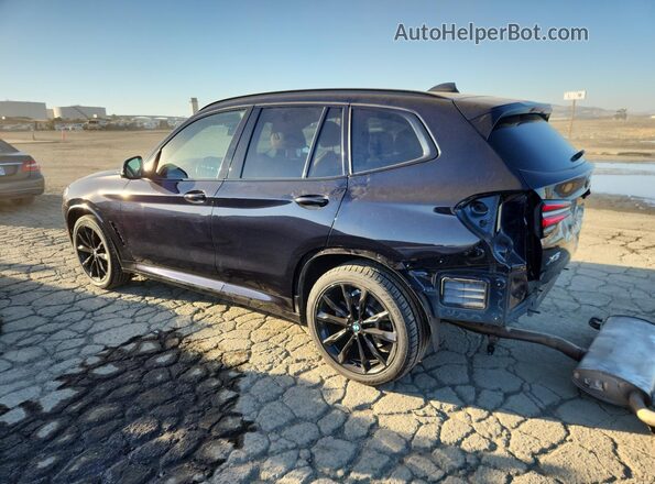 5UX53DP07P9S13705 2023 BMW X3 Black უკანა მარცხენა
