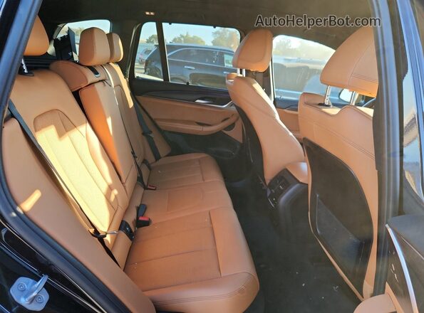 5UX53DP07P9S13705 2023 BMW X3 Black უკანა სავარძლების ხედი