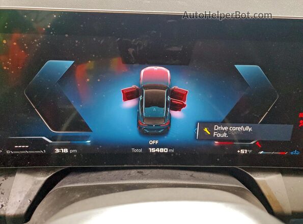 5UX73GP04S9X73703 2025 BMW X3 Blue Սարքավորումների վահանակի տեսք