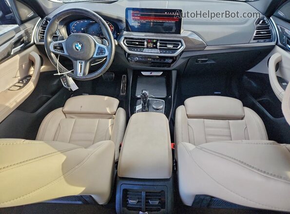 5UX83DP03N9K27062 2022 BMW X3 Blue Widok deski rozdzielczej