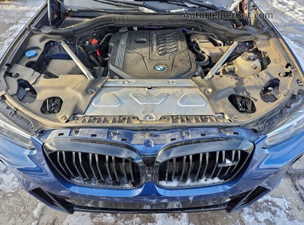 5UX83DP03N9K27062 2022 BMW X3 Blue Widok komory silnika