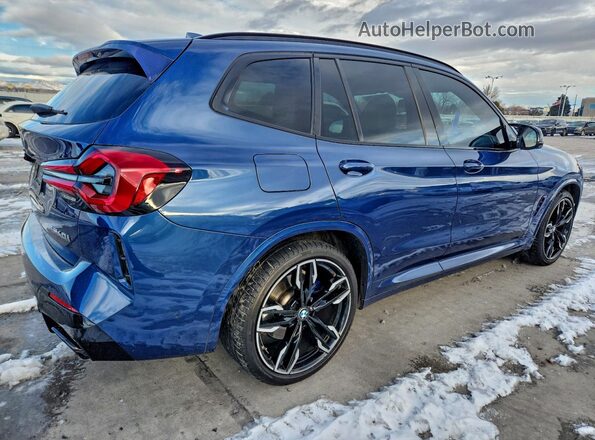 5UX83DP03N9K27062 2022 BMW X3 Blue Tył prawy