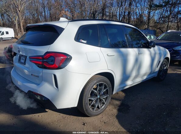 5UX83DP04N9K35610 2022 BMW X3 White Հետևի աջ