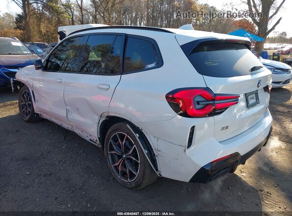 5UX83DP04N9K35610 2022 BMW X3 White Հետևի ձախ