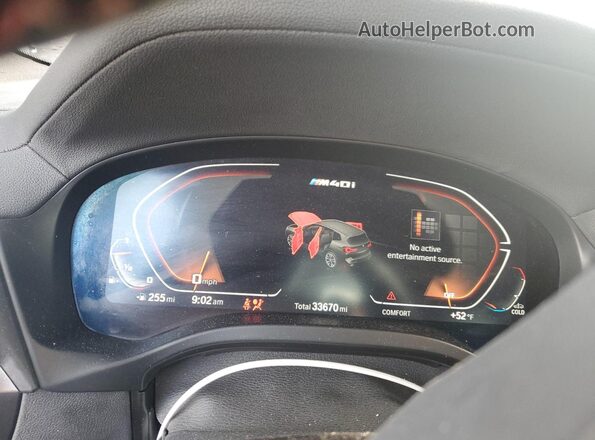 5UX83DP07R9V27421 2024 BMW X3 Black Вид щитка приладів