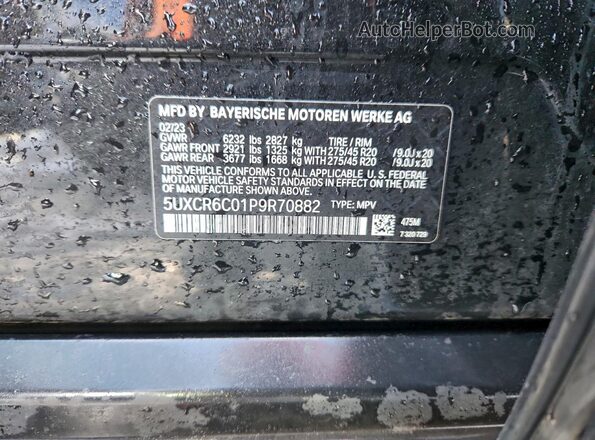 5UXCR6C01P9R70882 2023 BMW X5 Black 