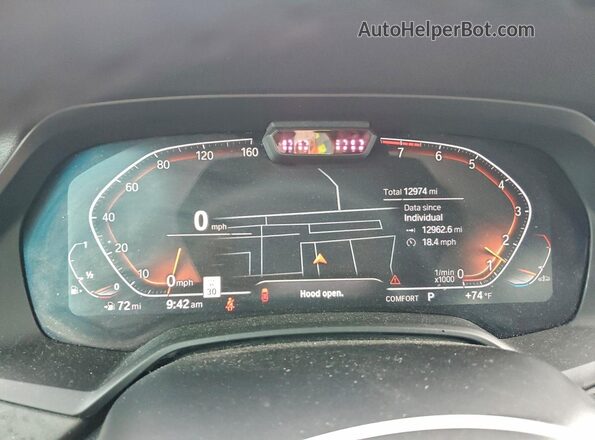 5UXCR6C0XP9N85532 2023 BMW X5 Blue Widok zestawu wskaźników