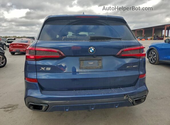 5UXCR6C0XP9N85532 2023 BMW X5 Blue Widok z tyłu