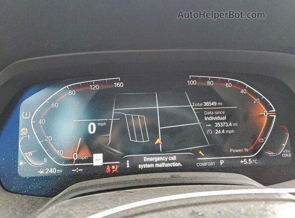 5UXCW2C03N9M16063 2022 BMW X7 Blue Вид щитка приладів