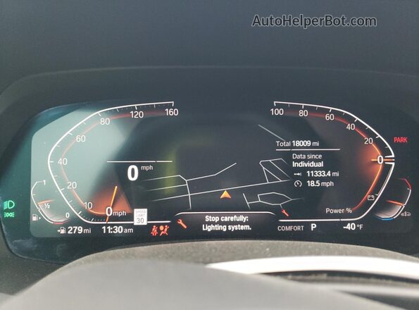 5UXCW2C05N9N02538 2022 BMW X7 Charcoal Вид щитка приладів