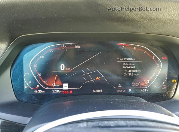 5UXCW2C06L9A03859 2020 BMW X7 Gray Սարքավորումների վահանակի տեսք