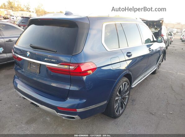 5UXCW2C07L9A03689 2020 BMW X7 Синий Задняя правая четверть