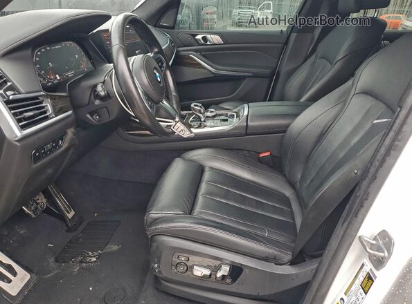 5UXCX6C08L9B07130 2020 BMW X7 White Widok wnętrza z przodu